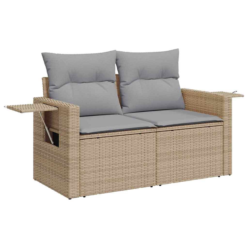 Sjedeća garnitura za vrt 9 kom. 6-Broj sjedala Bež 219 x 219 x 85 cm