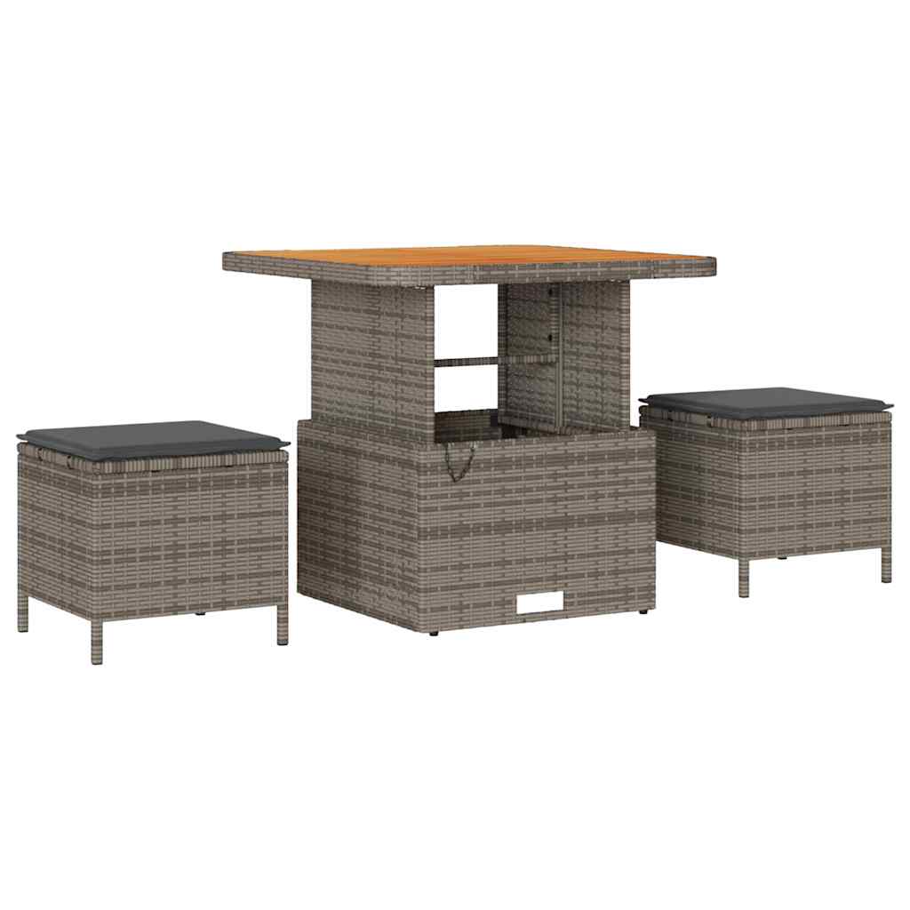 Sjedeća garnitura za vrt s jastukom Siva 80 x 80 x 71 cm