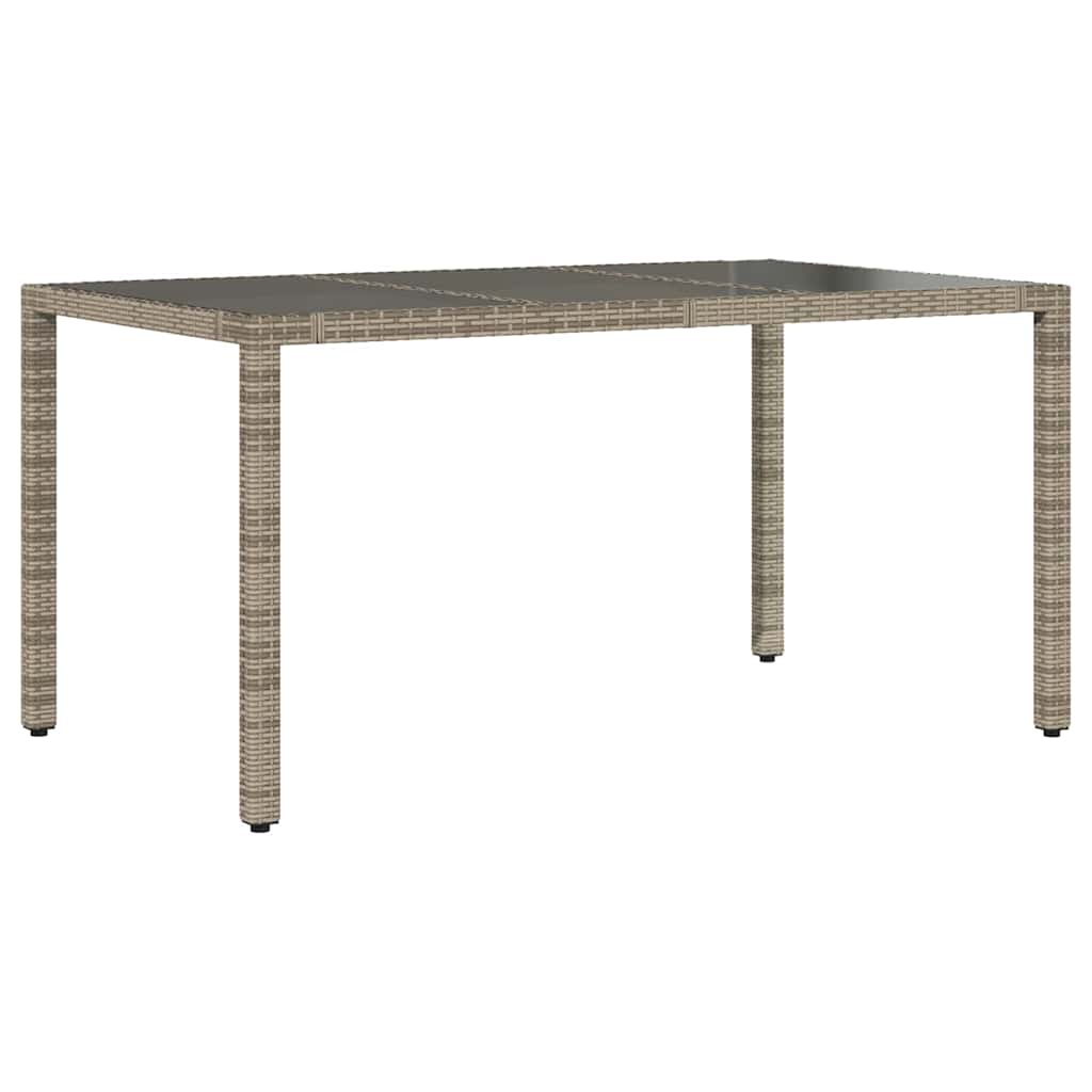 Vrtni set za objed 5 kom. Siva poliratan 150 x 90 x 75 cm