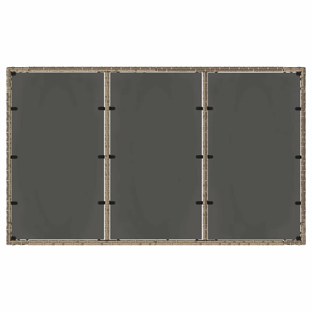 Vrtni set za objed 5 kom. Siva poliratan 150 x 90 x 75 cm