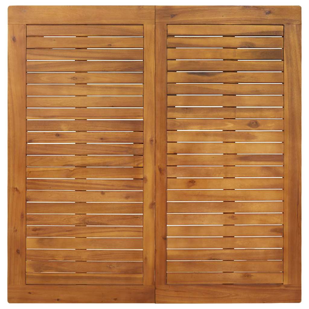 Vrtni set za objed 5 kom. Siva Čvrsto drvo akacije 110 x 110 x 75 cm