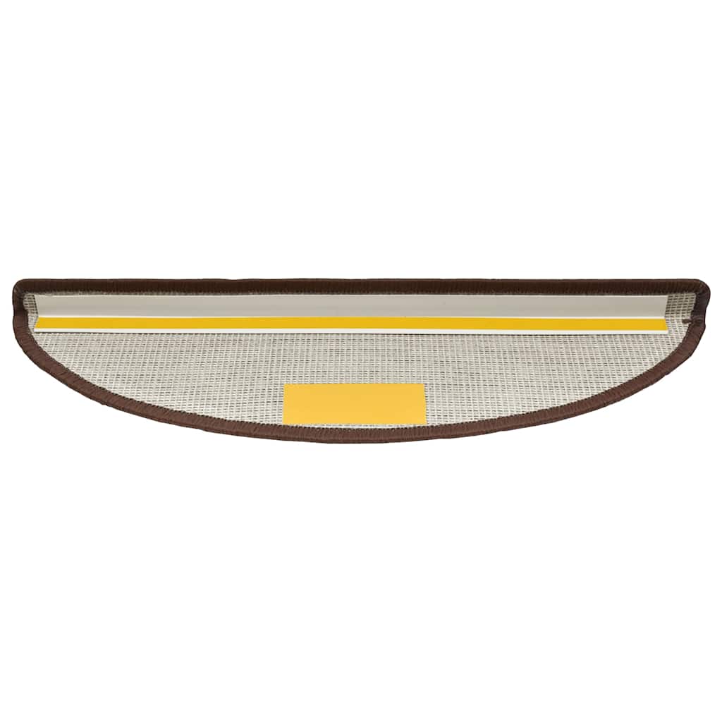 Prostirke za stepenice 30 kom 56x17x3 cm boje kave, poluokrugle