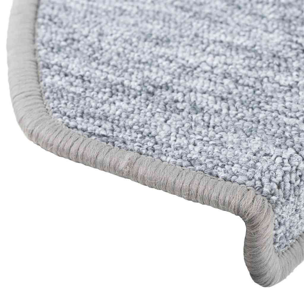 Prostirke za stepenice 30 kom 65x24x4 cm svijetlo sive poluokrugle velike
