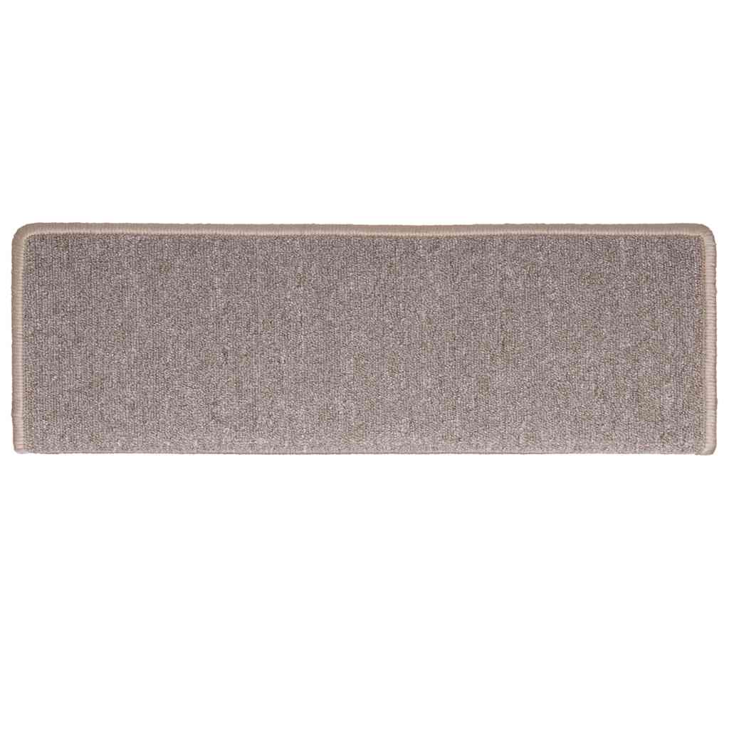 Prostirke za stepenice 30 kom 65x21x4 cm svijetlosmeđe pravokutne rubove