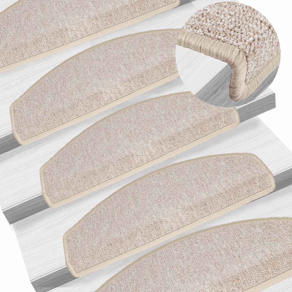Prostirke za stepenice 20 kom 65x24x4 cm taupe poluokrugle velike