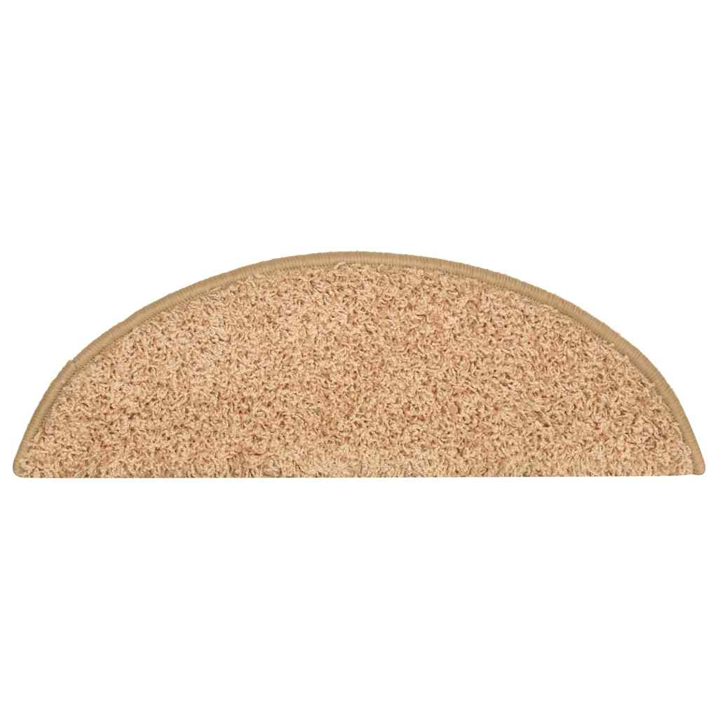 Prostirke za stepenice 30 kom 56x17x3 cm zlatne poluokrugle