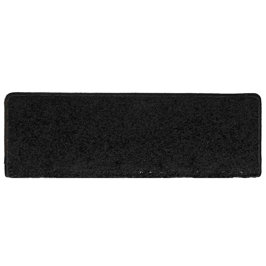Prostirke za stepenice 30 kom 65x21x4 cm Crne pravokutne rubove