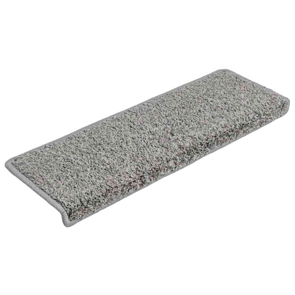 Prostirke za stepenice 20 kom 65x21x4 cm sive s pravokutnim rubom