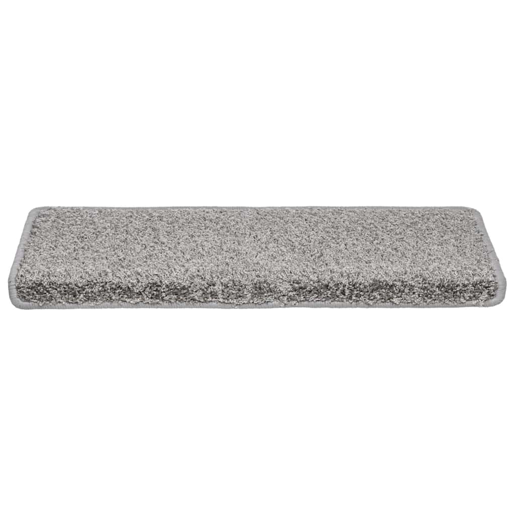 Prostirke za stepenice 20 kom 65x21x4 cm sive s pravokutnim rubom