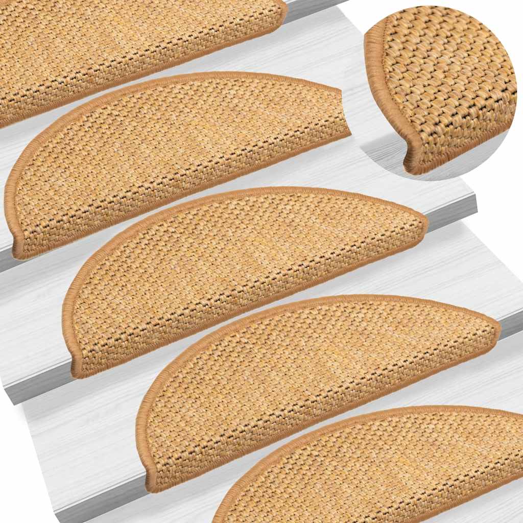 Prostirke za stepenice, samoljepljive, izgled sisala, 30 kom., 56x17x3 cm, sisal