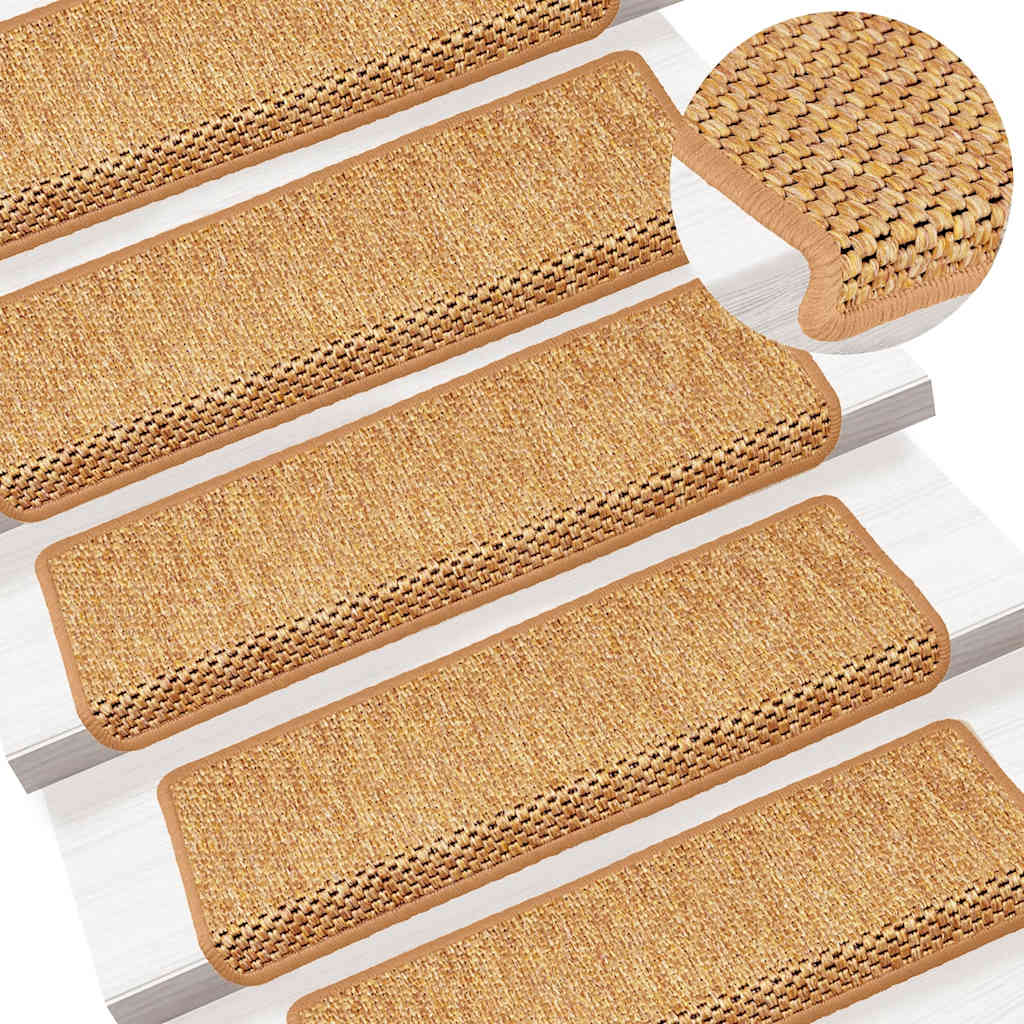 Samoljepljivi otirači za stepenice 30 kom 65x21x4 cm sisal
