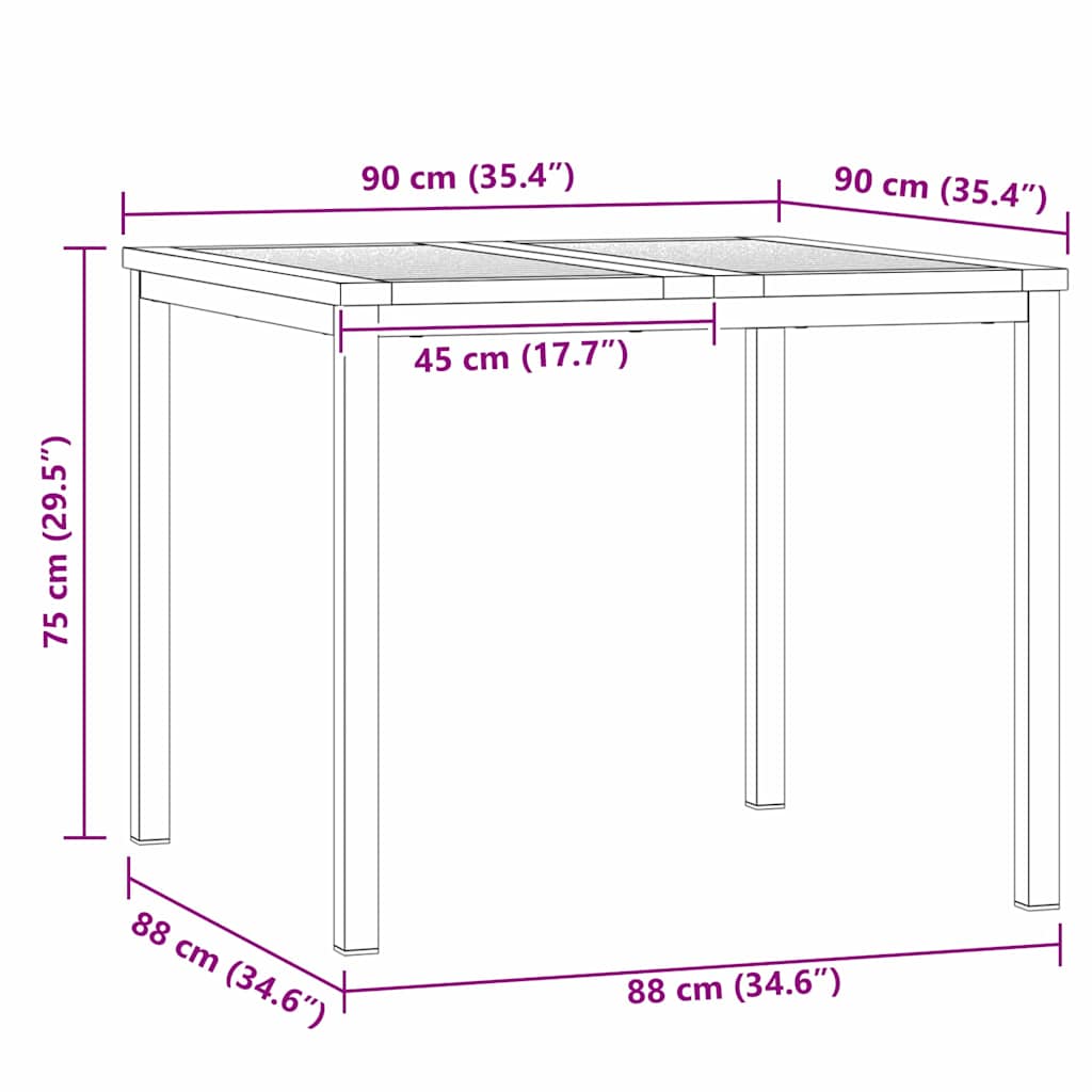 Vanjski set za objedovanje 5 pcs Smeđa Čvrsto drvo akacije