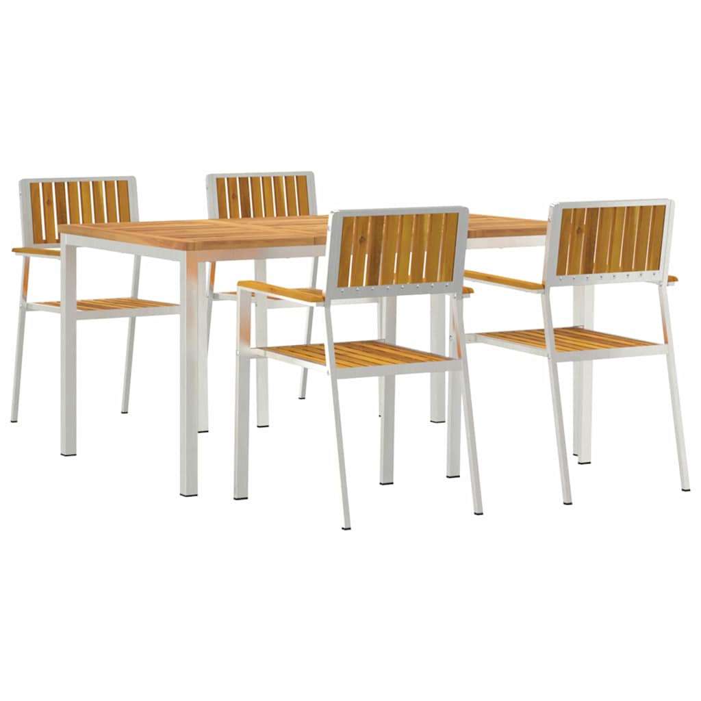 Vanjski set za objedovanje 5 pcs Smeđa Čvrsto drvo akacije