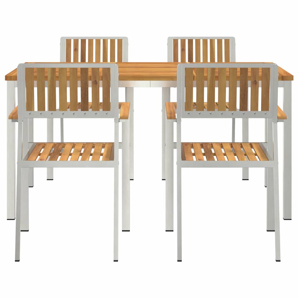 Vanjski set za objedovanje 5 pcs Smeđa Čvrsto drvo akacije