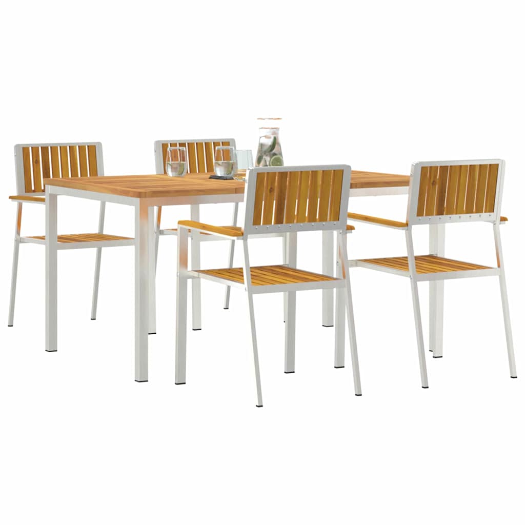 Vanjski set za objedovanje 5 pcs Smeđa Čvrsto drvo akacije