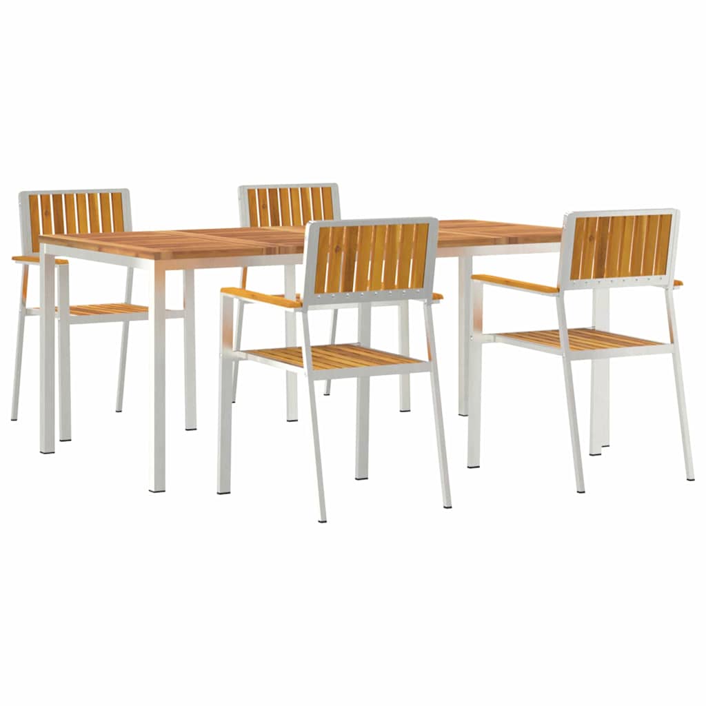 Vanjski set za objedovanje 5 pcs Smeđa Čvrsto drvo akacije