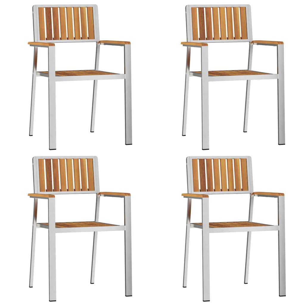 Vanjski set za objedovanje 5 pcs Smeđa Čvrsto drvo akacije