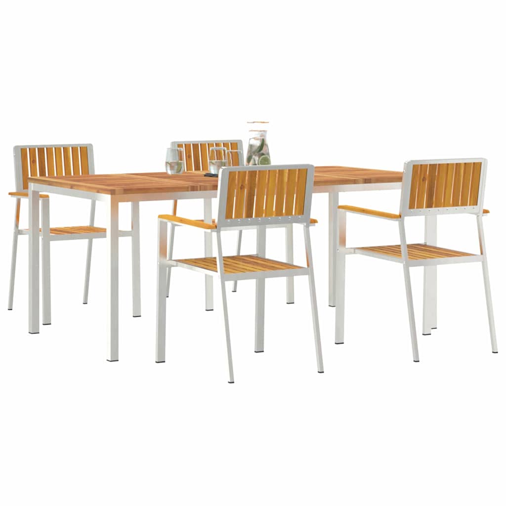 Vanjski set za objedovanje 5 pcs Smeđa Čvrsto drvo akacije