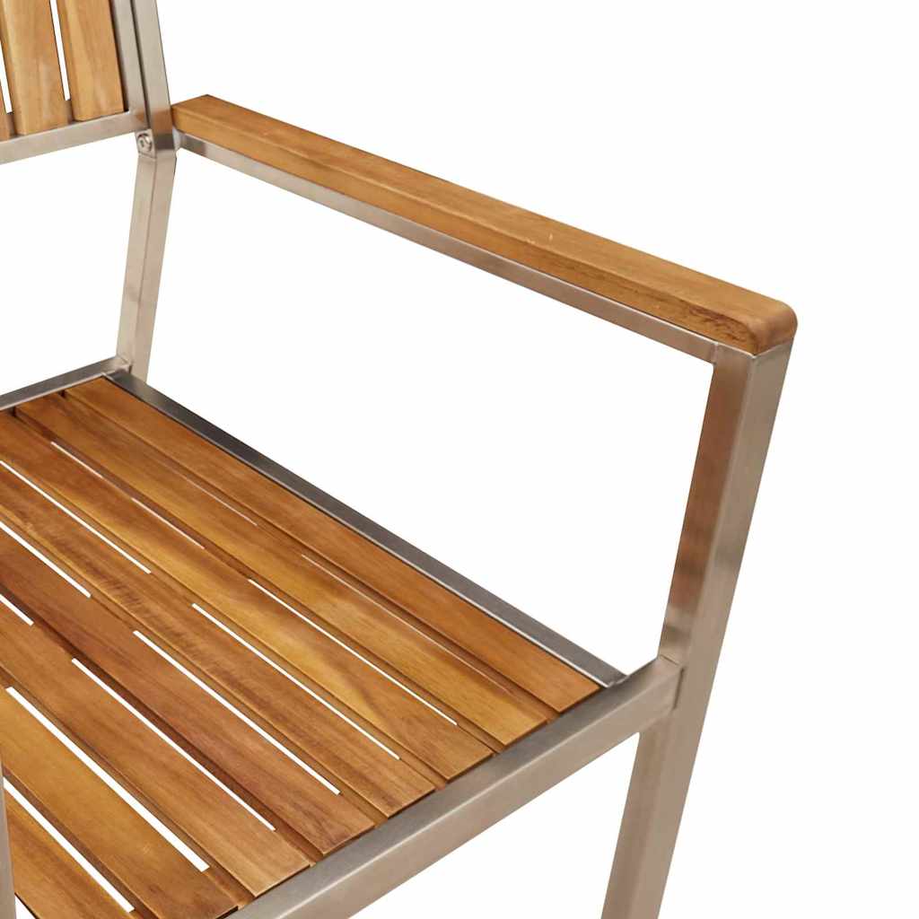 Vanjski set za objedovanje 9 pcs Smeđa Čvrsto drvo akacije