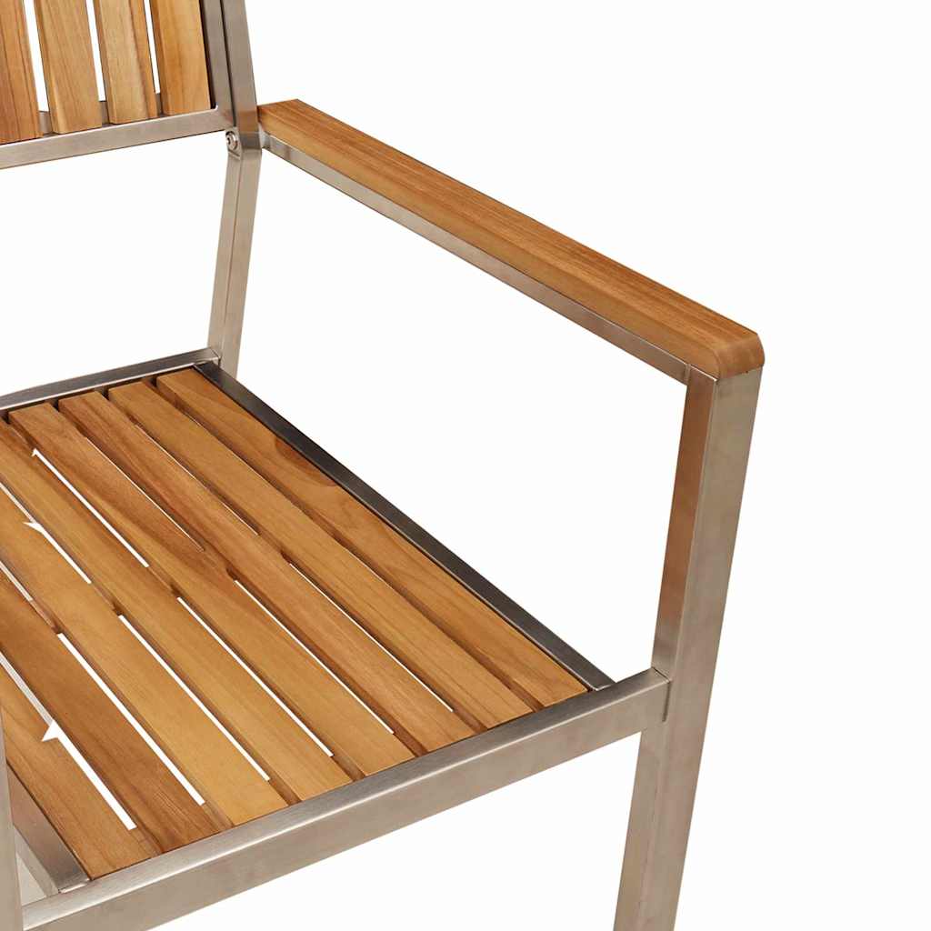 Vanjski set za objedovanje 5 pcs Smeđa Čvrsto teak drvo