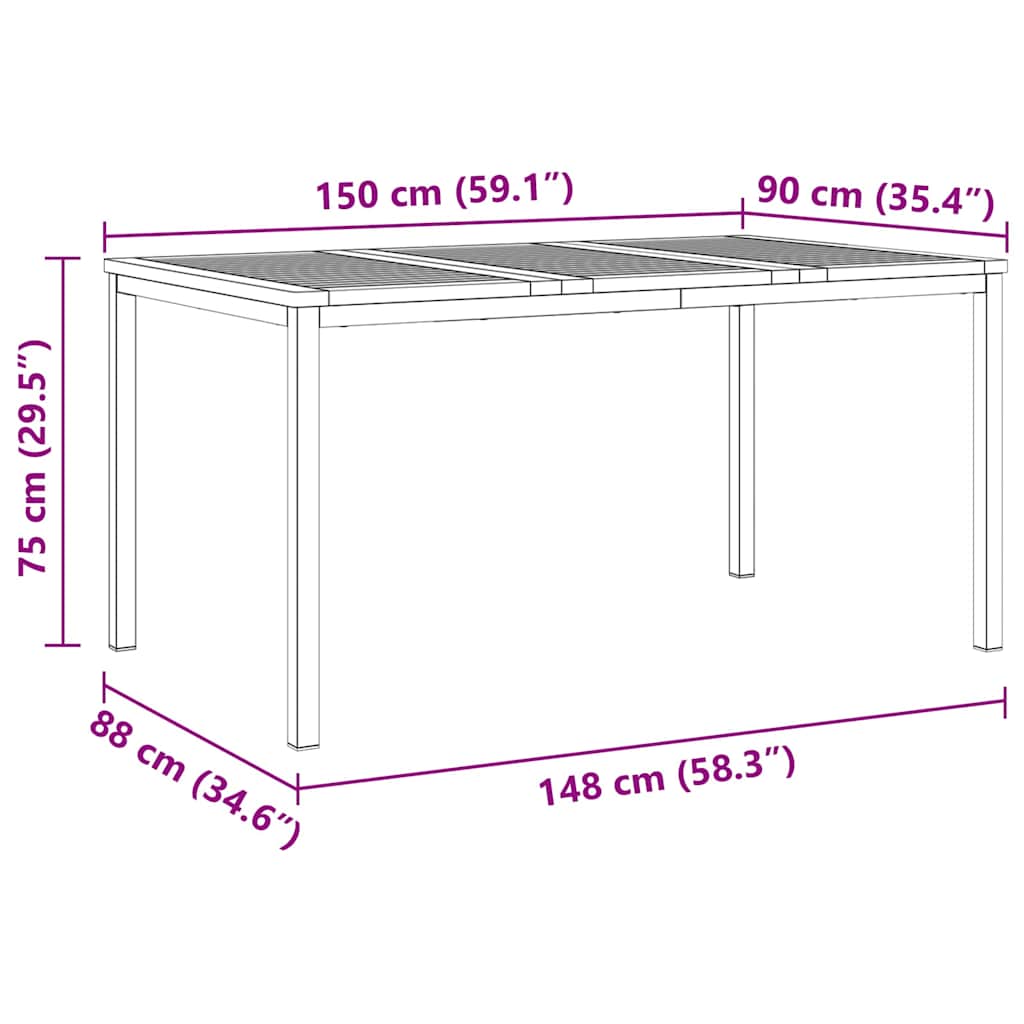 Vrtni set za objed 5 pcs
