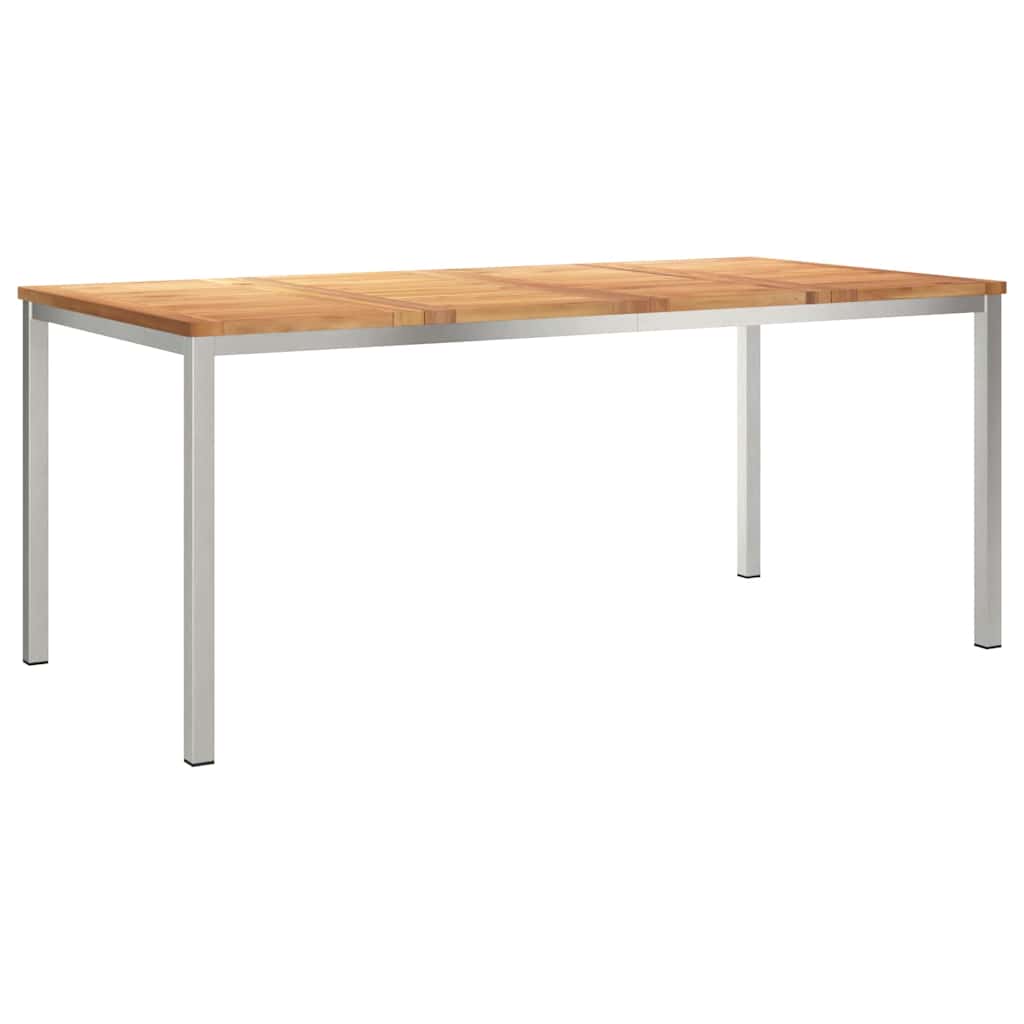 Vrtni set za objed 5 pcs Masivni teak drvo i nehrđajući čelik