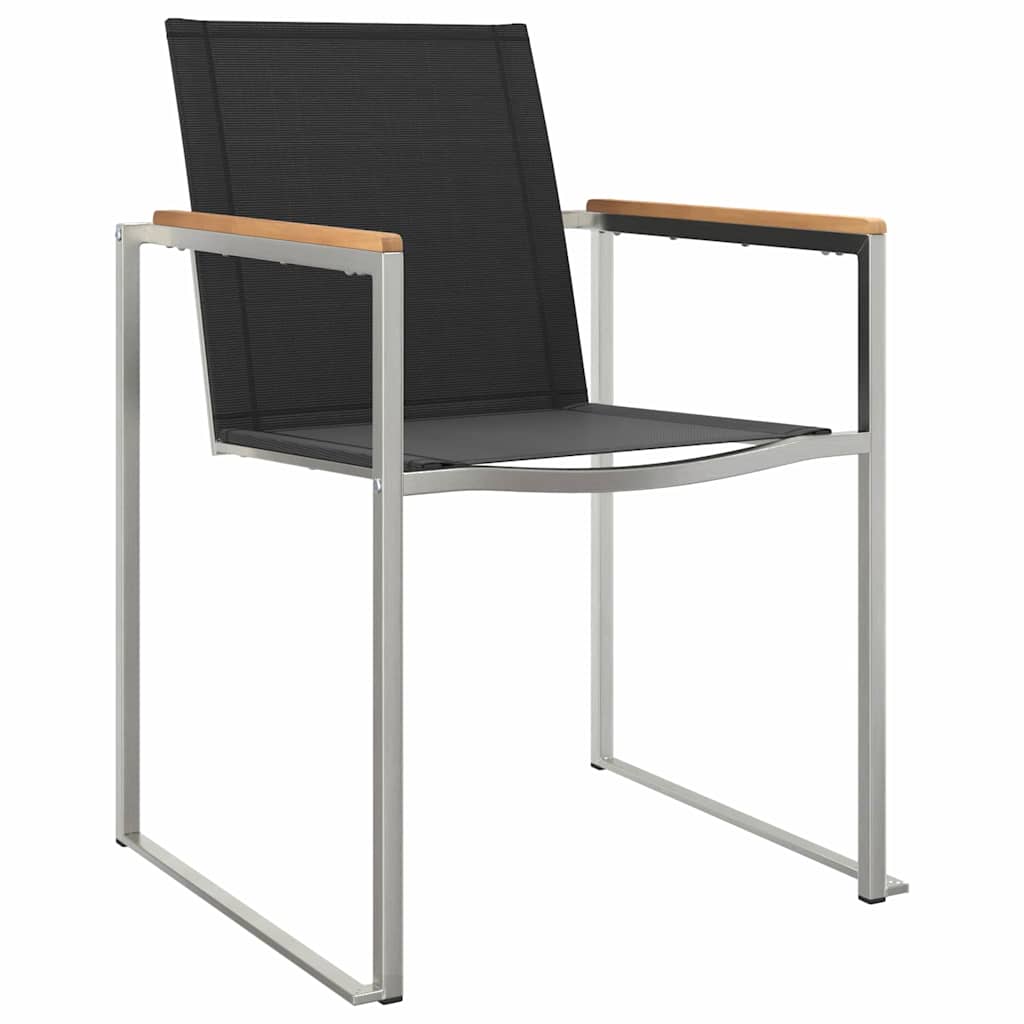 Vrtni set za objed 5 pcs Masivni teak drvo i nehrđajući čelik