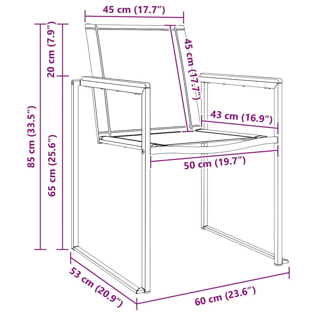 Vrtni set za objed 5 pcs Masivni teak drvo i nehrđajući čelik