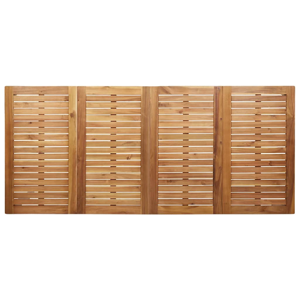 Vrtni set za objed 9 pcs Masivni teak drvo i nehrđajući čelik