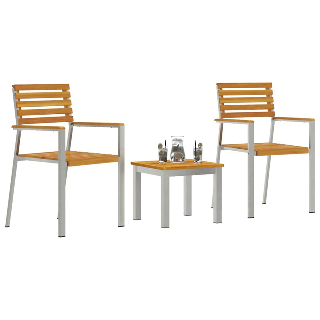 Vrtni set za objed 3 pcs Smeđa