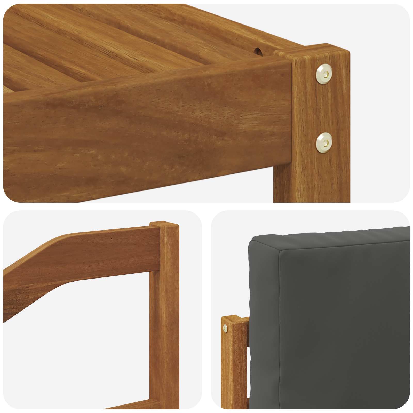 Set vanjskih sofa s jastukom 6 pcs Prirodna i antracit