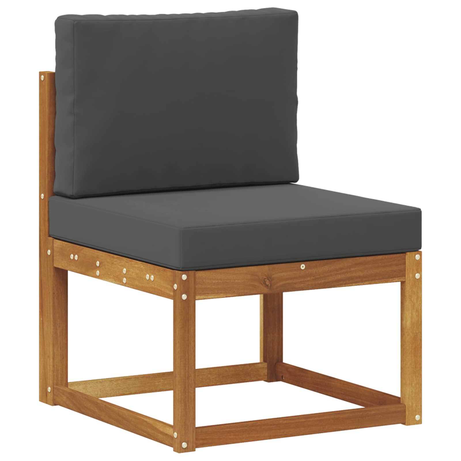 Set vanjskih sofa s jastukom 6 pcs Prirodna i antracit