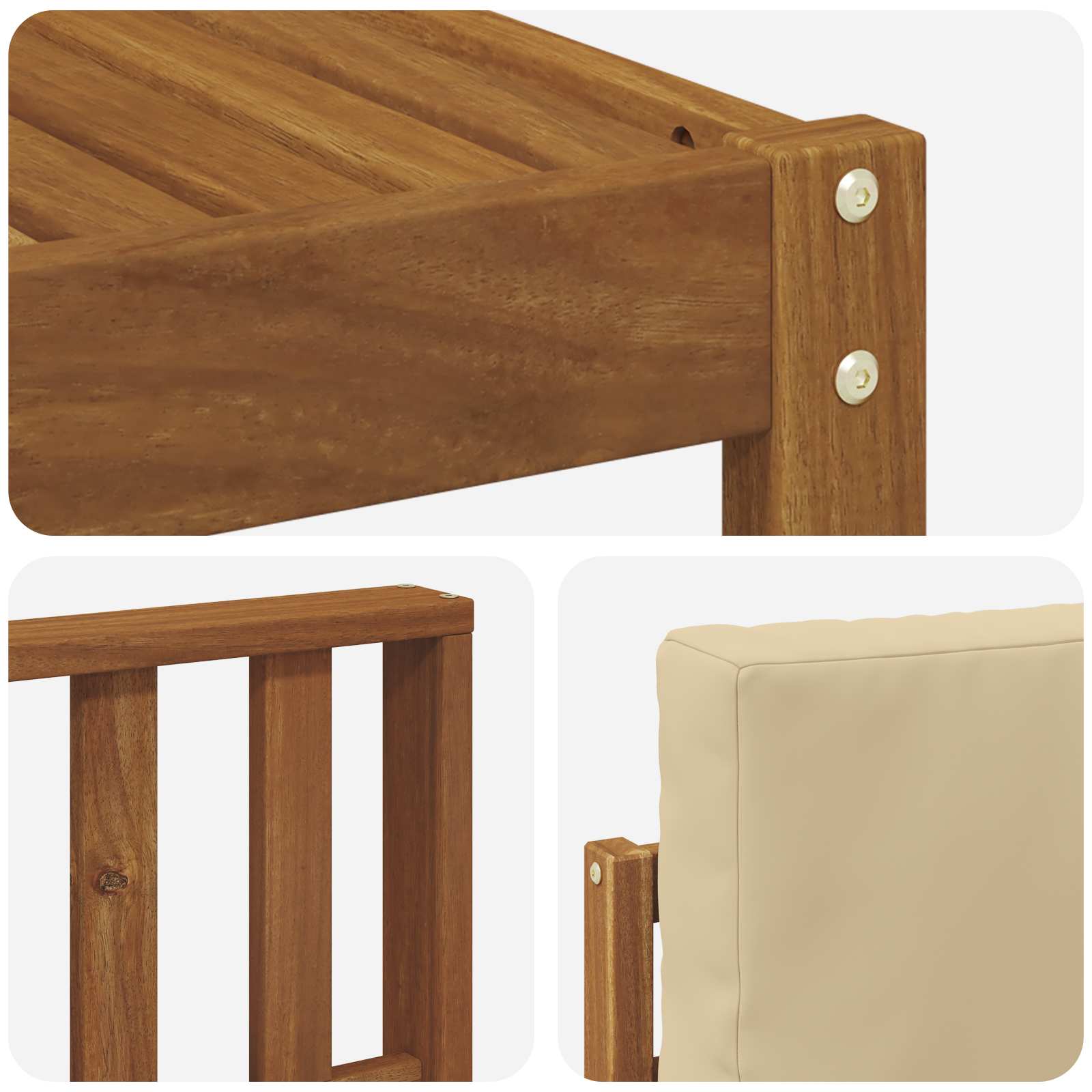 Set vanjskih sofa s jastukom 9 pcs Prirodna i bež