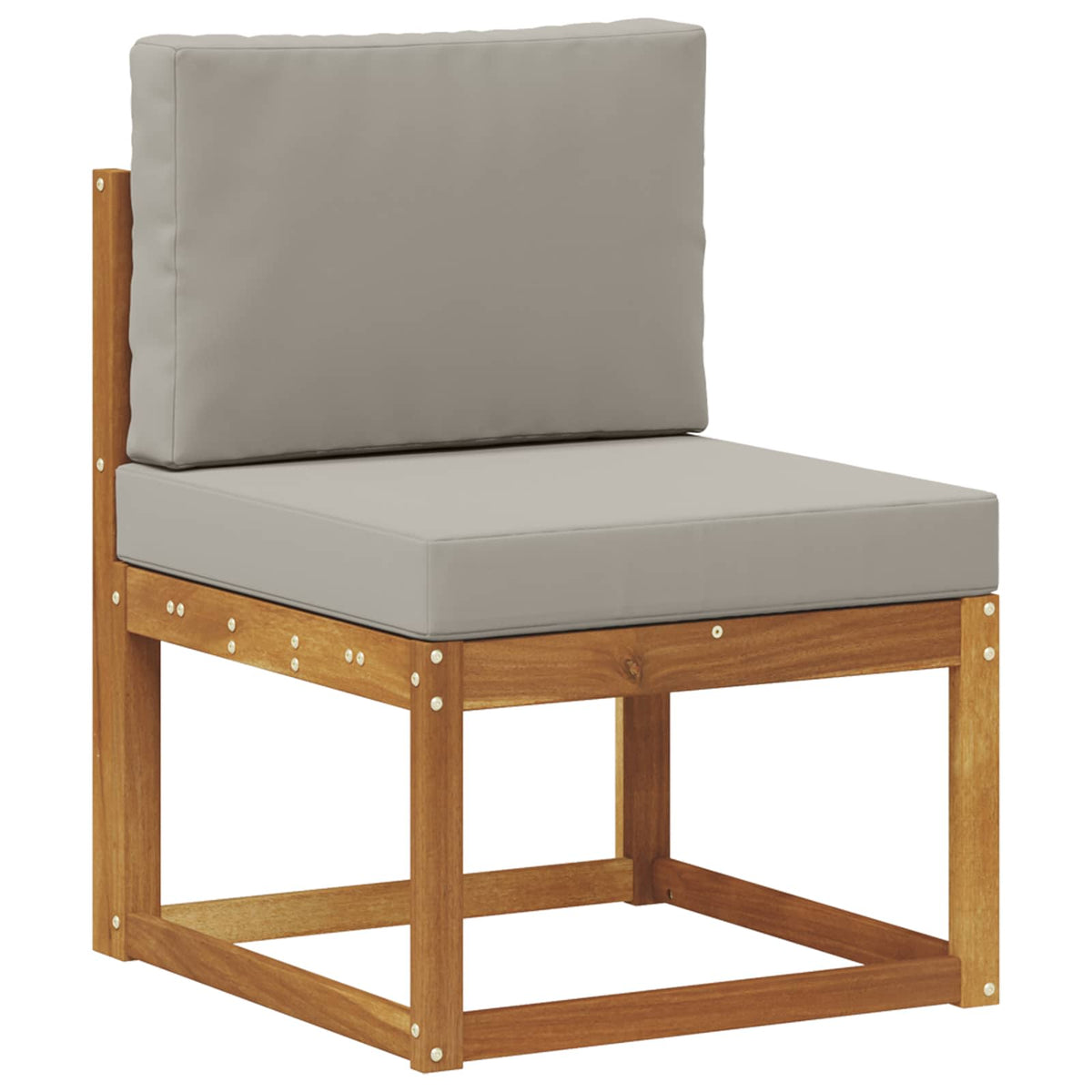 Set vanjskih sofa 4 kom. Prirodna i svijetlo siva Smeđa 187,5 x 128,5 x 73 cm