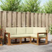 Set vanjskih sofa 4 kom. Prirodna i krem Smeđa 191,5 x 132,5 x 73 cm