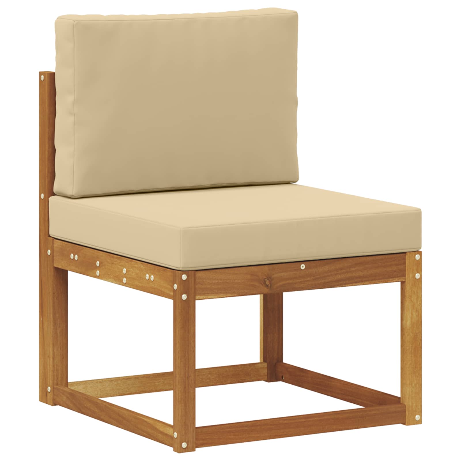 Set vanjskih sofa s jastukom 6 pcs Prirodna i bež