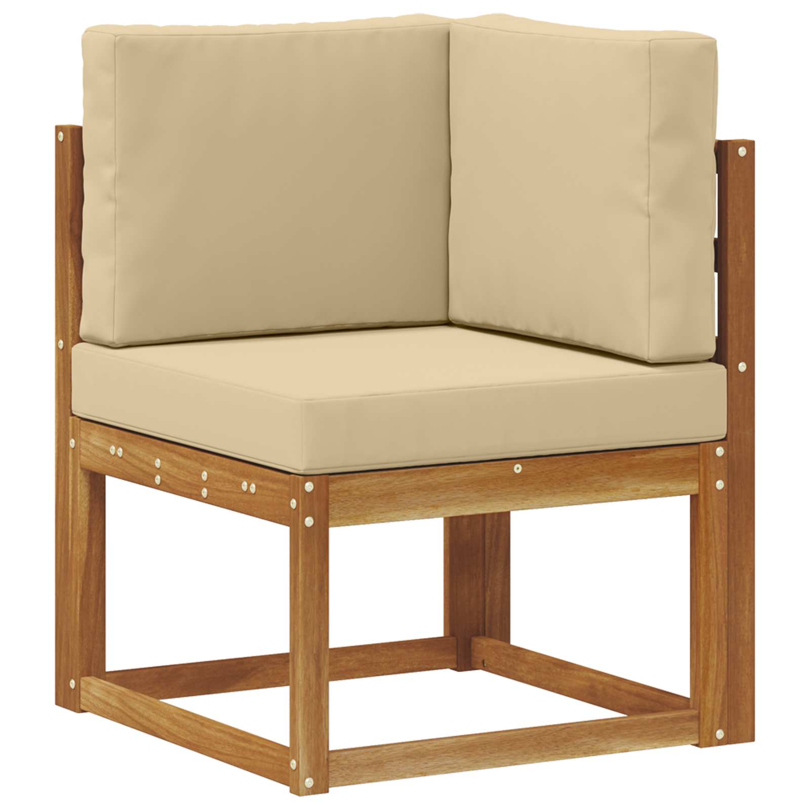 Set vanjskih sofa s jastukom 6 pcs Prirodna i bež