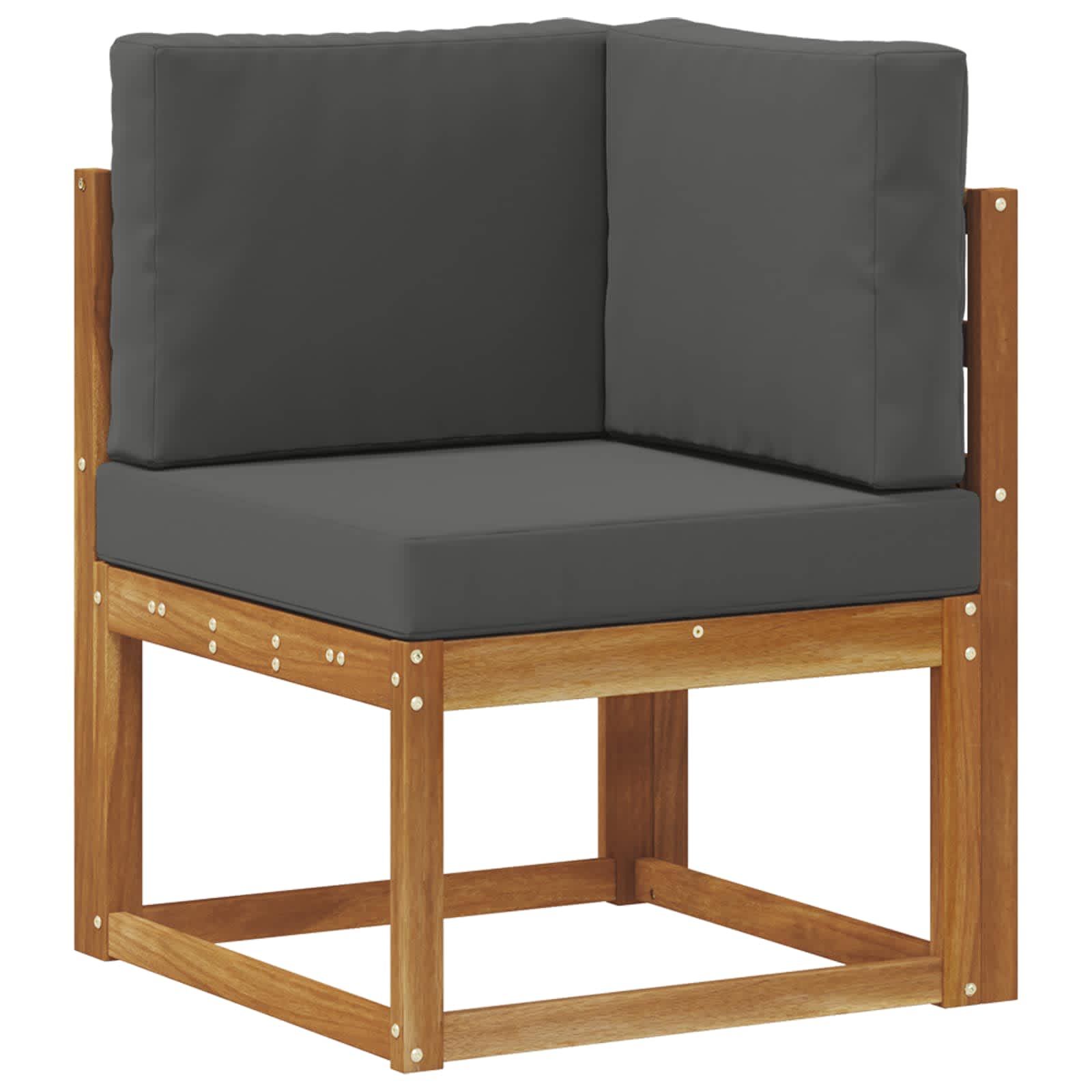 Set vanjskih sofa s jastukom 6 pcs Prirodna i antracit