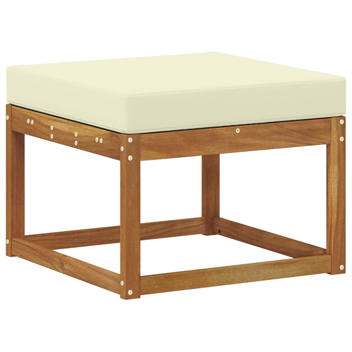 Set vanjskih sofa 6 kom. Prirodna i krem Smeđa 245 x 126,5 x 73 cm
