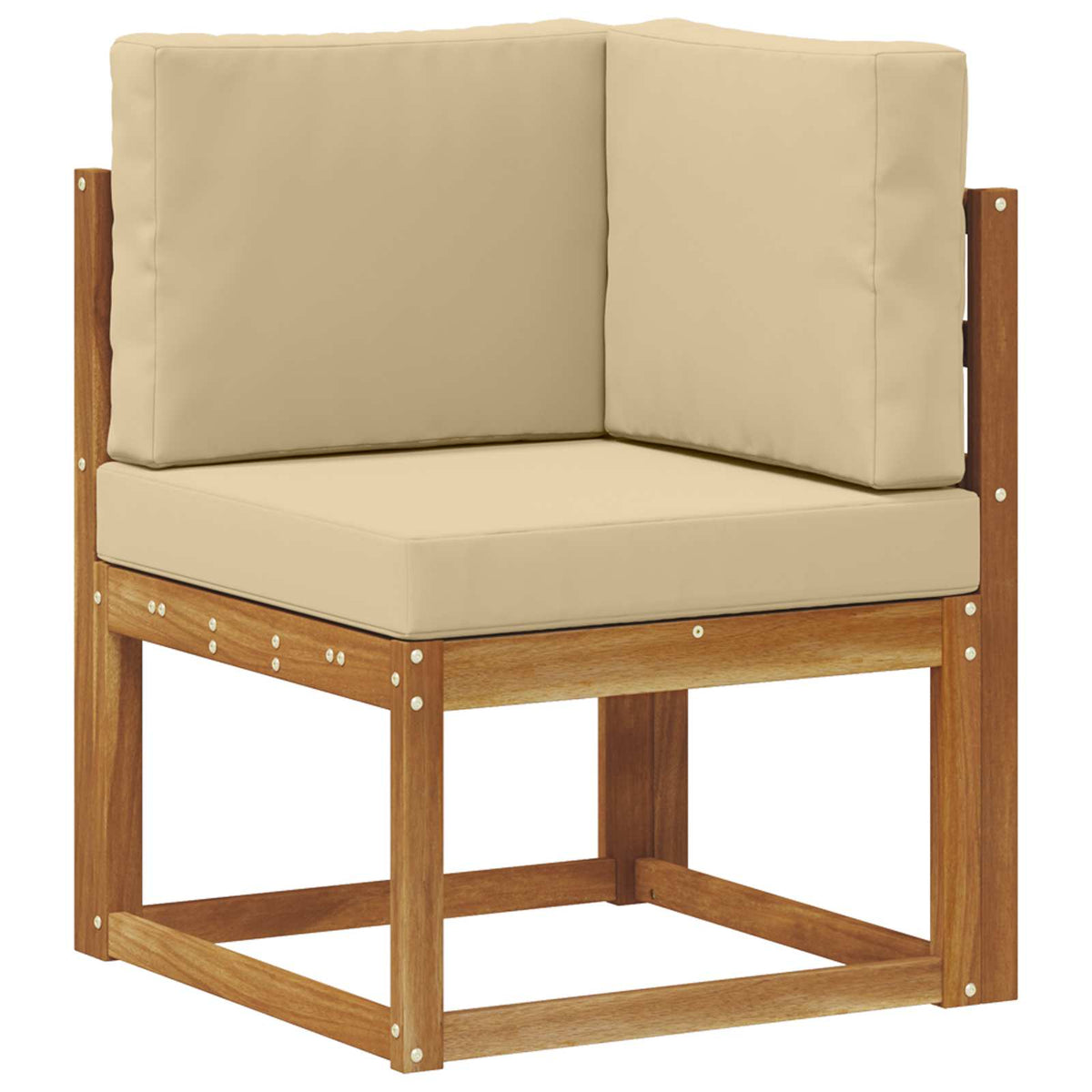 Set vanjskih sofa 6 kom. Prirodna i bež Smeđa 245 x 126,5 x 73 cm