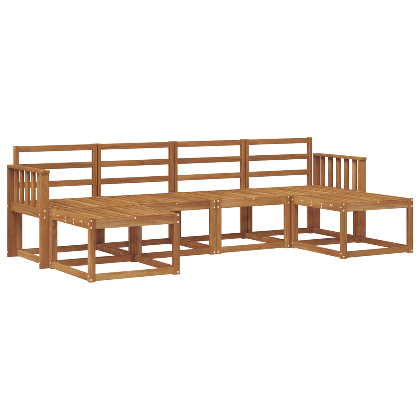Set vanjskih sofa 6 pcs Prirodna Konstruirano drvo