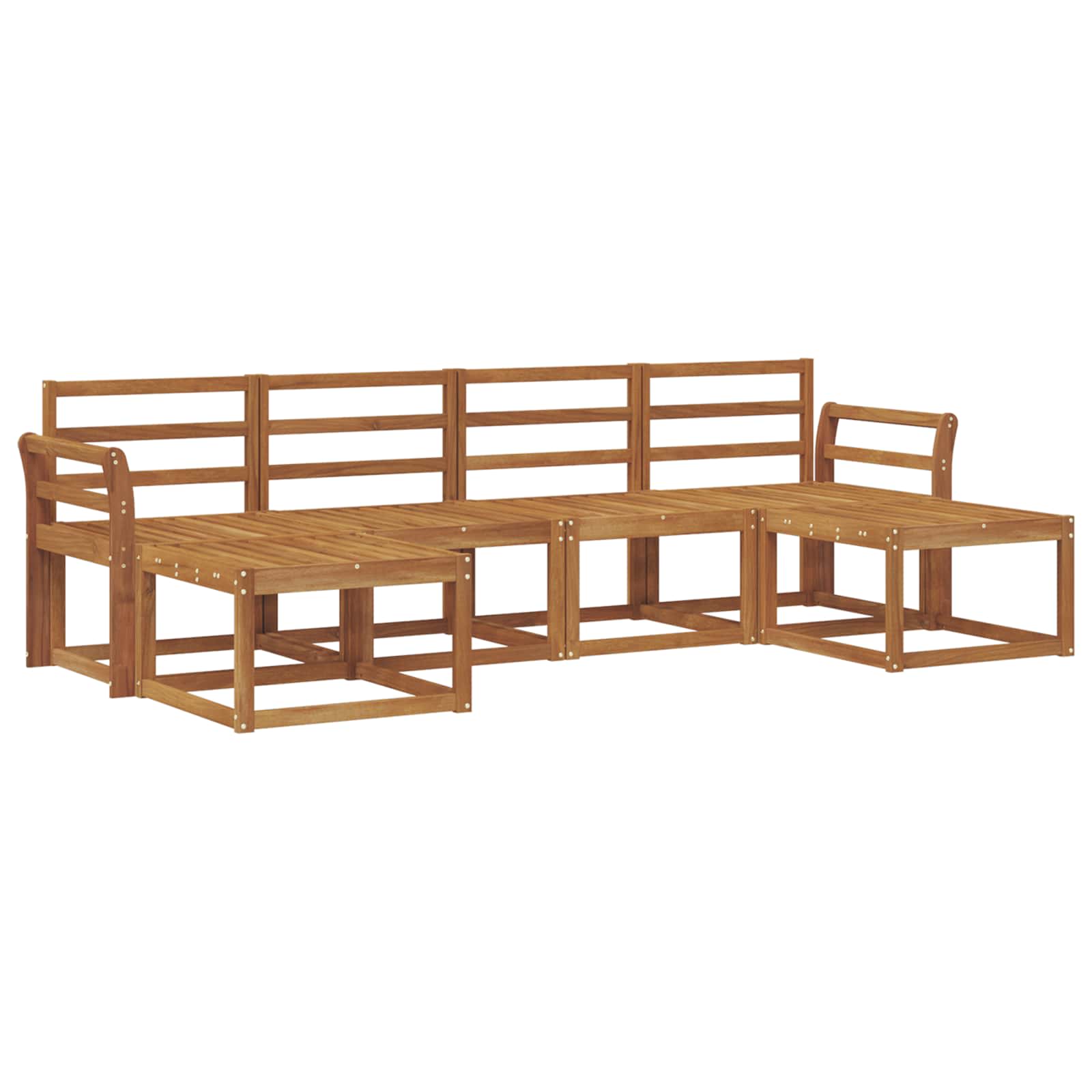 Set vanjskih sofa 6 pcs Prirodna Konstruirano drvo