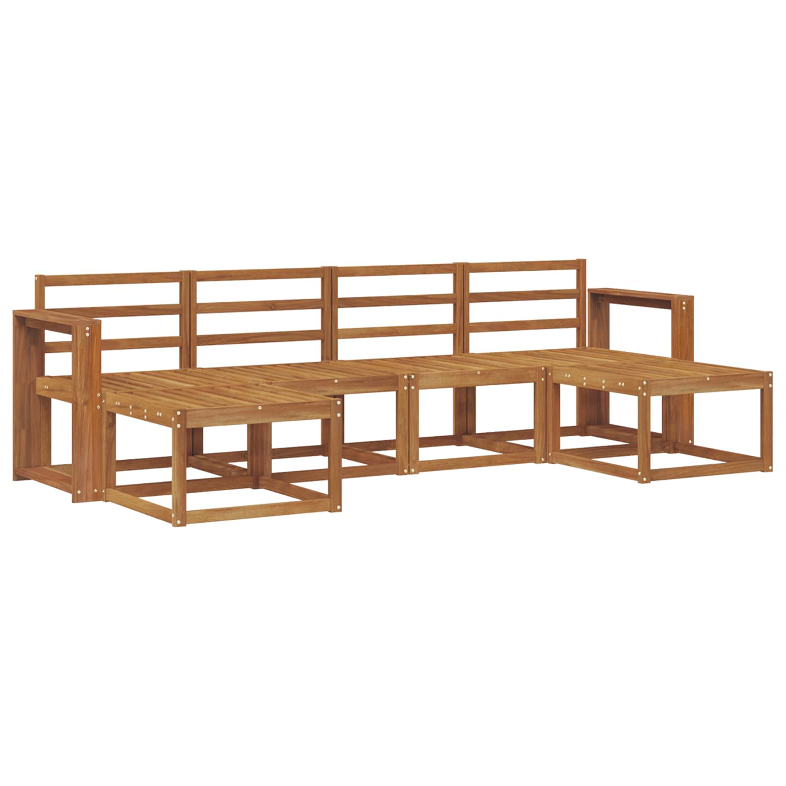 Set vanjskih sofa 6 pcs Prirodna Konstruirano drvo