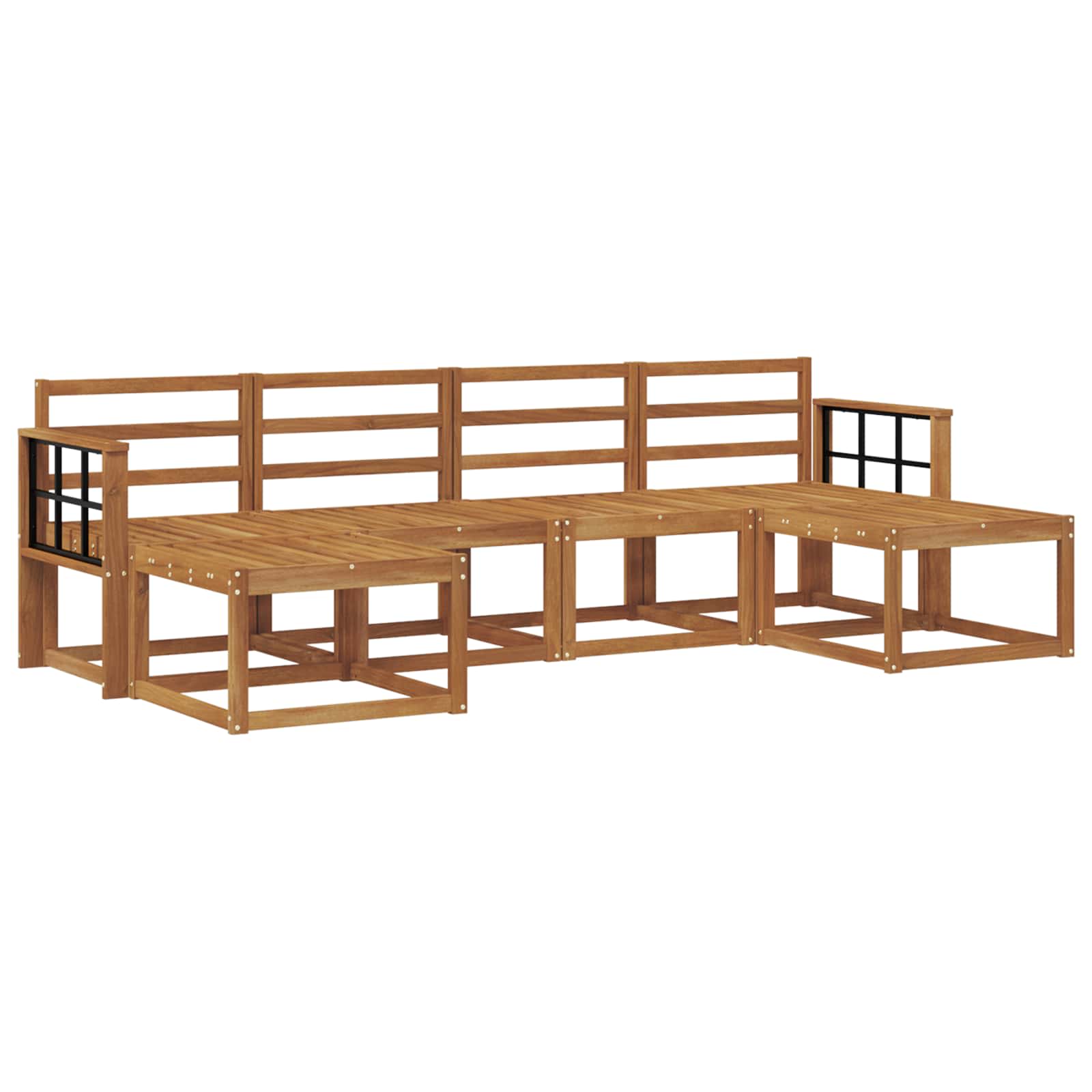 Set vanjskih sofa 6 pcs Prirodna Konstruirano drvo