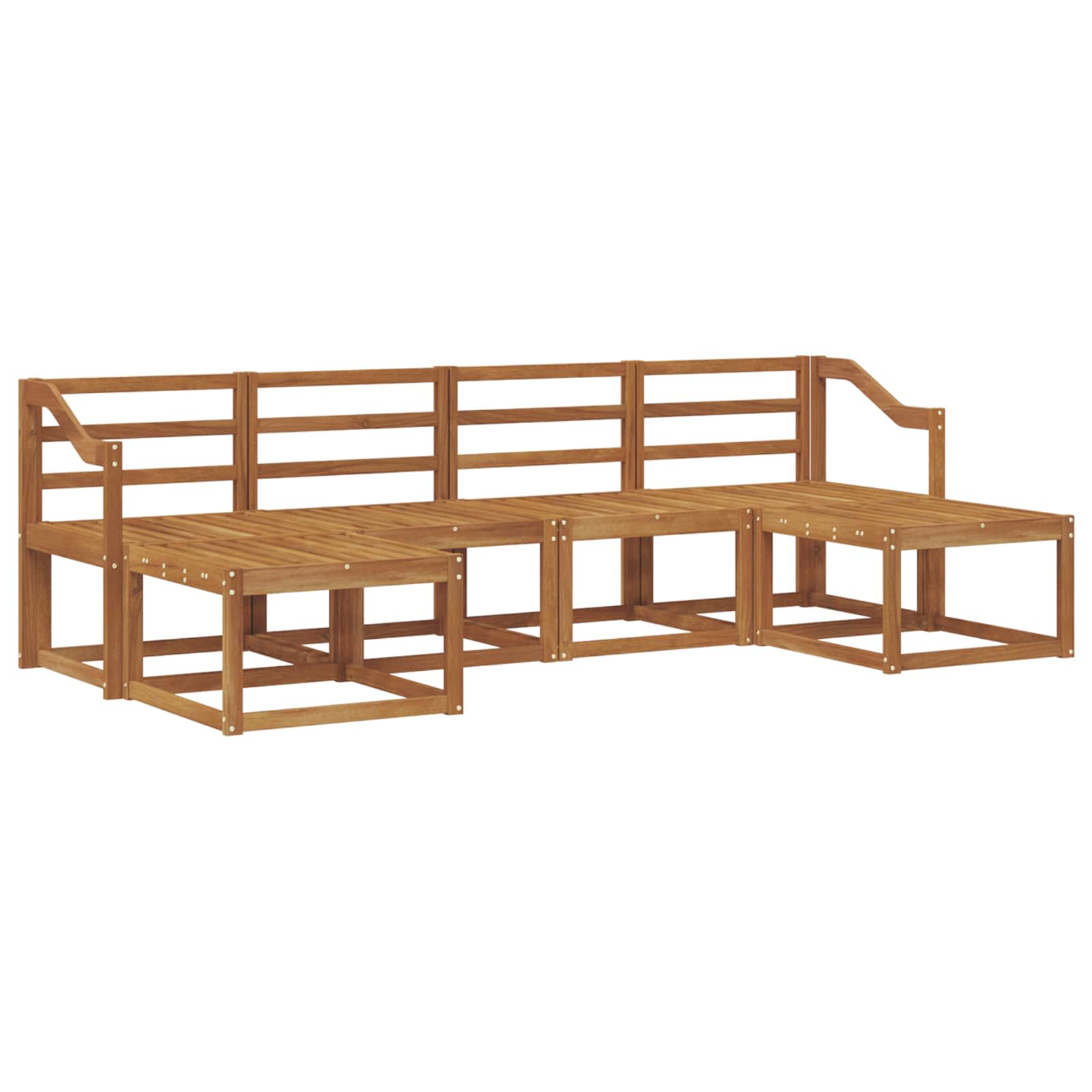 Set vanjskih sofa 6 pcs Prirodna Konstruirano drvo