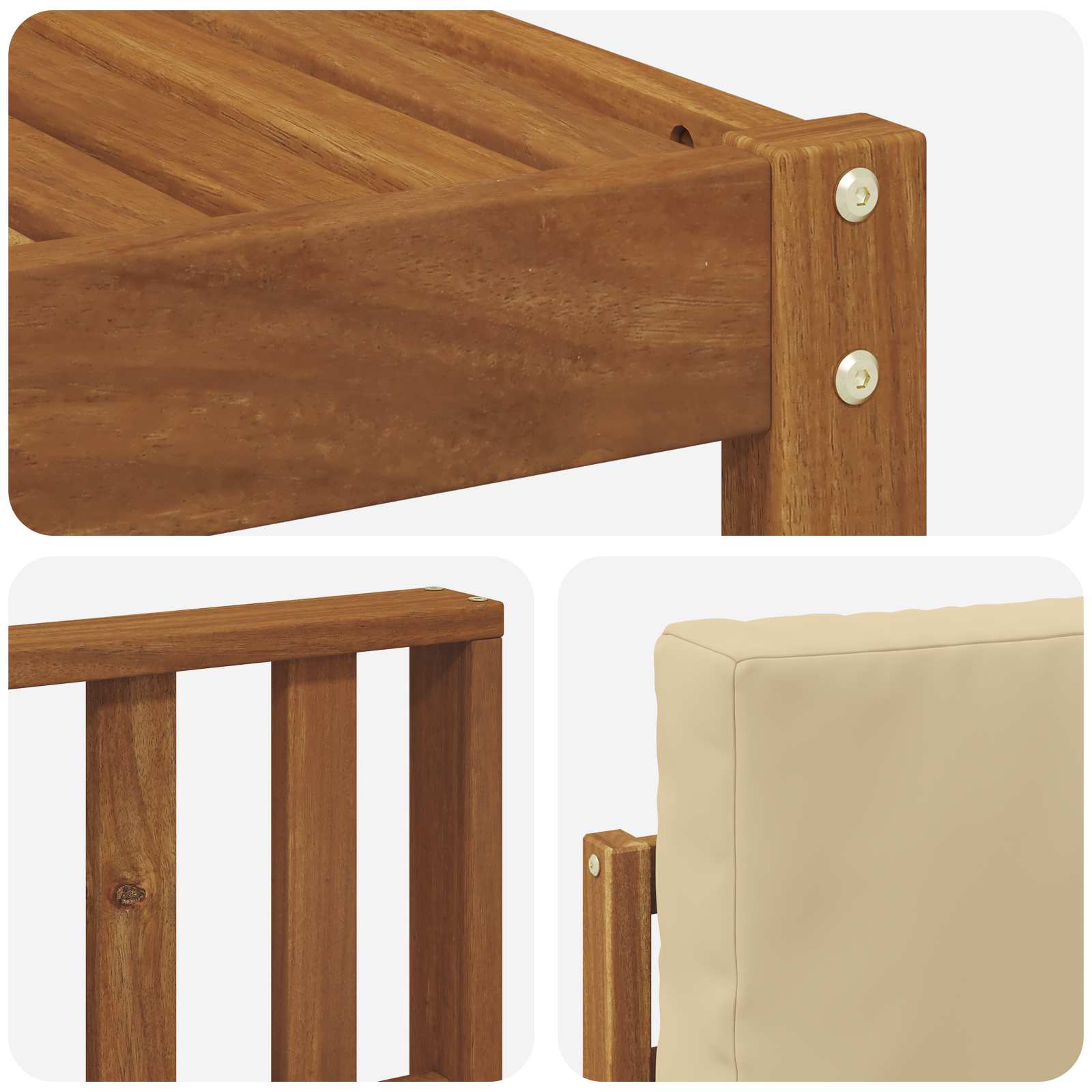 Set vanjskih sofa s jastukom 9 pcs Prirodna i bež