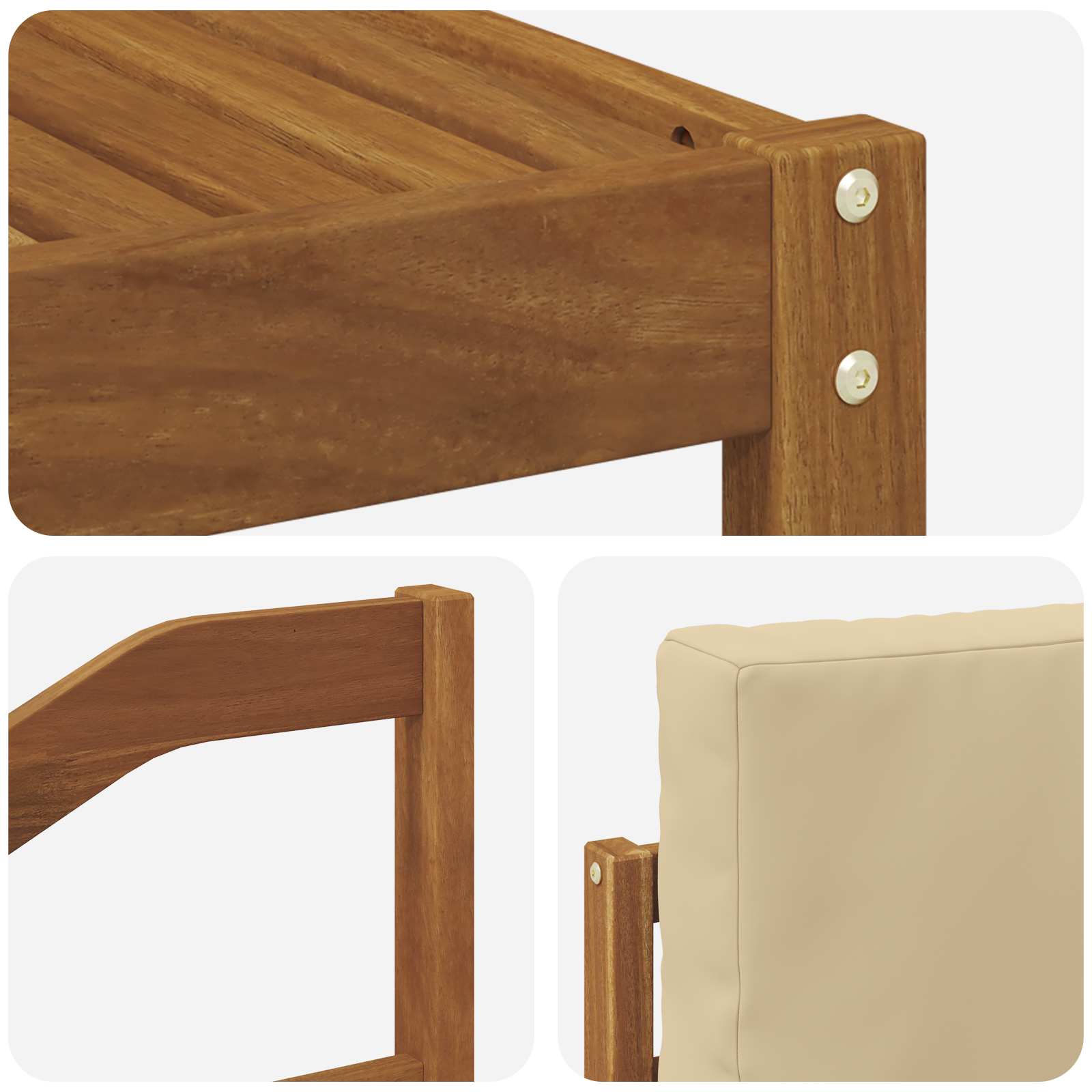 Set vanjskih sofa s jastukom 9 pcs Prirodna i bež