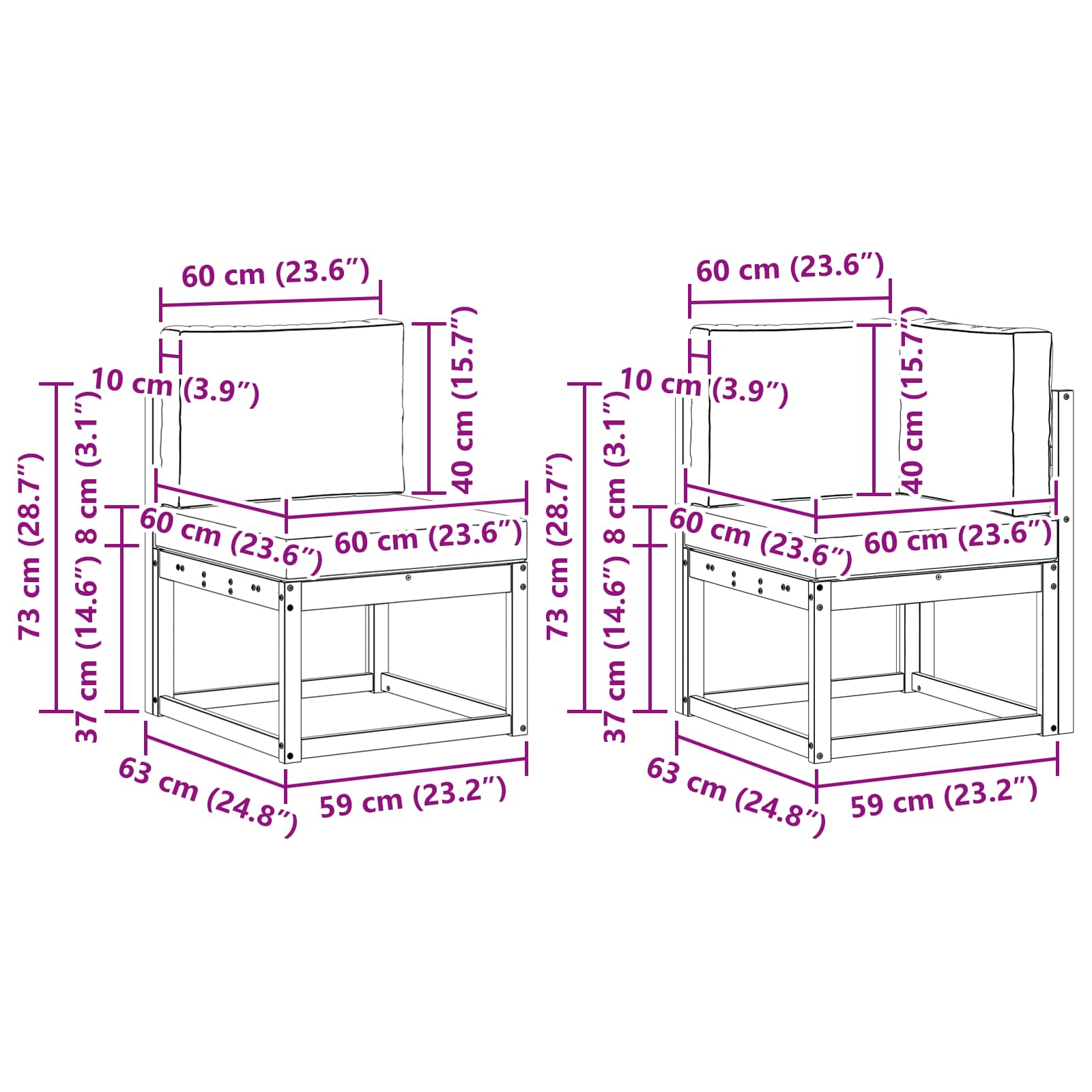 Set vanjskih sofa s jastukom 9 pcs Prirodna i bež