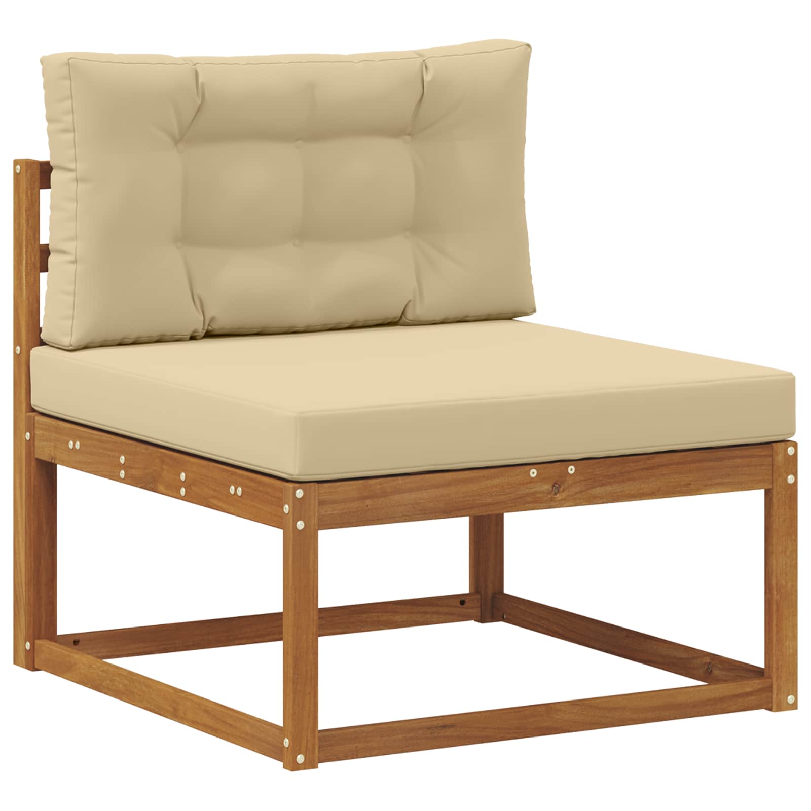 Set vanjskih sofa s jastukom 4 pcs Prirodna i bež