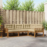 Set vanjskih sofa 4 kom. Prirodna i bež Smeđa 247,5 x 168,5 x 73 cm
